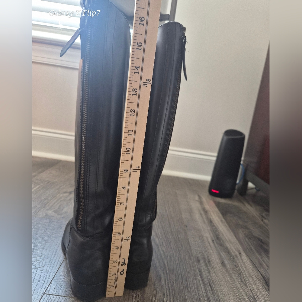 Cole Haan Grand.OS Black Leather Tall Riding Boots Size 7.5 - Picture 6 of 6